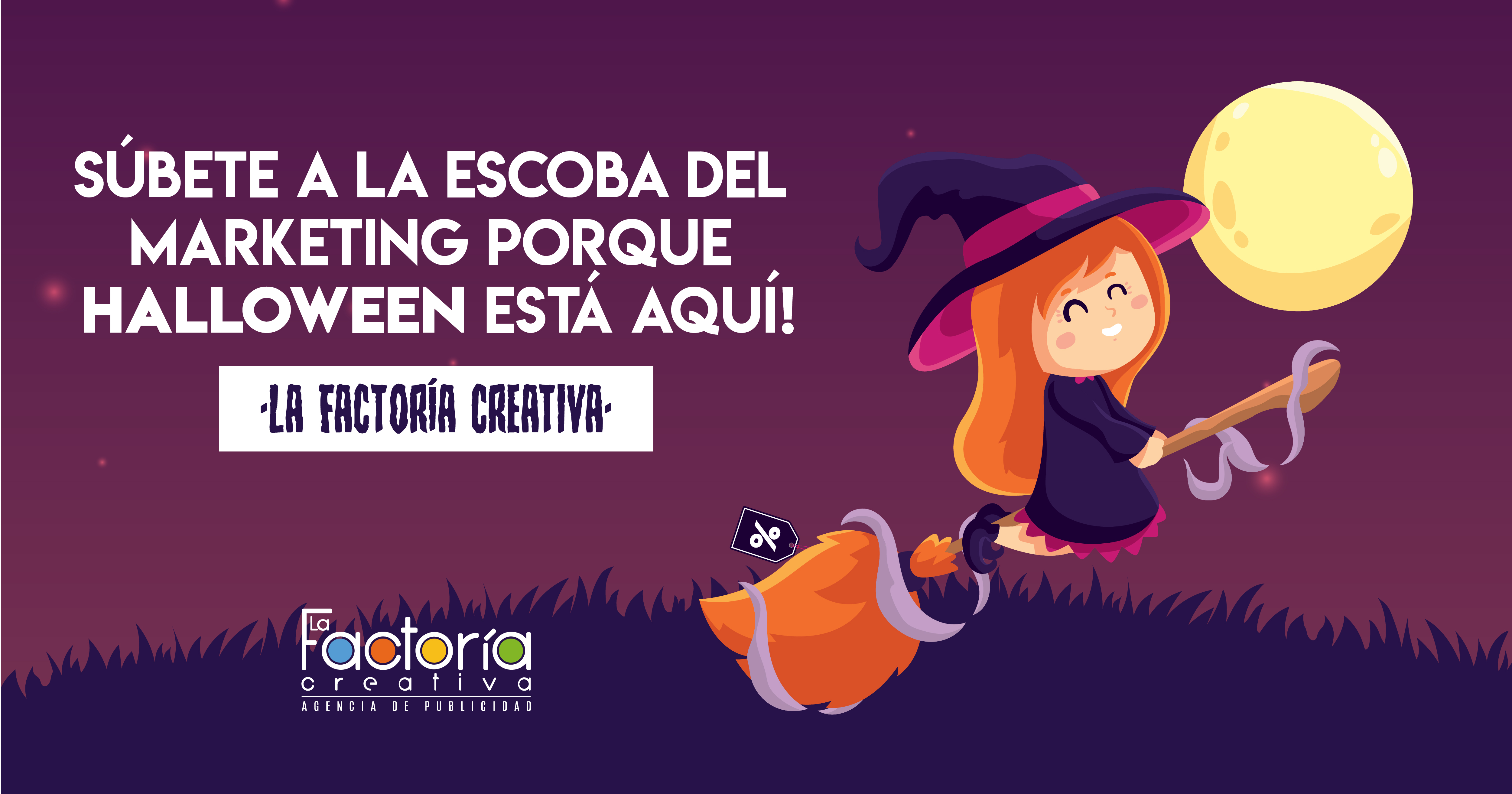 ideas de marketing para Halloween súbete a la escoba