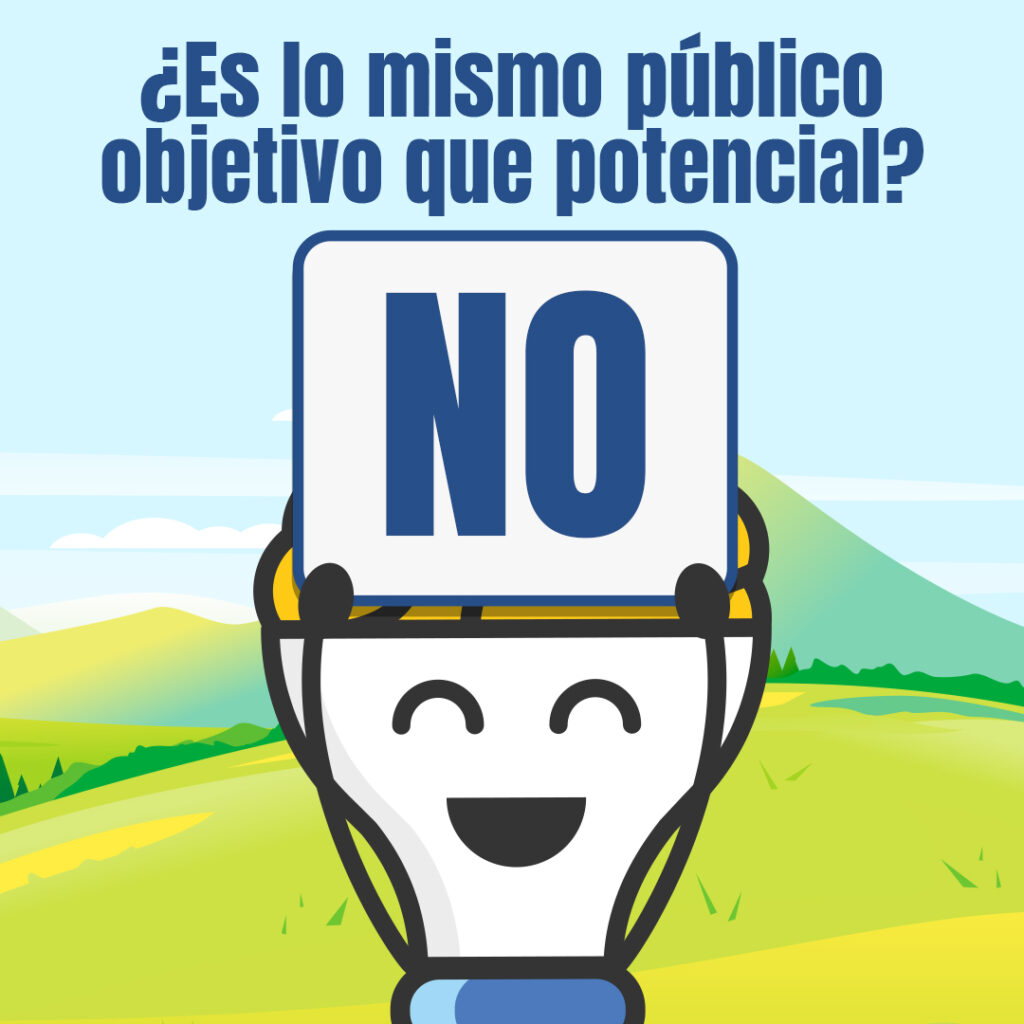 ¿Es lo mismo tu público objetivo que el potencial? 